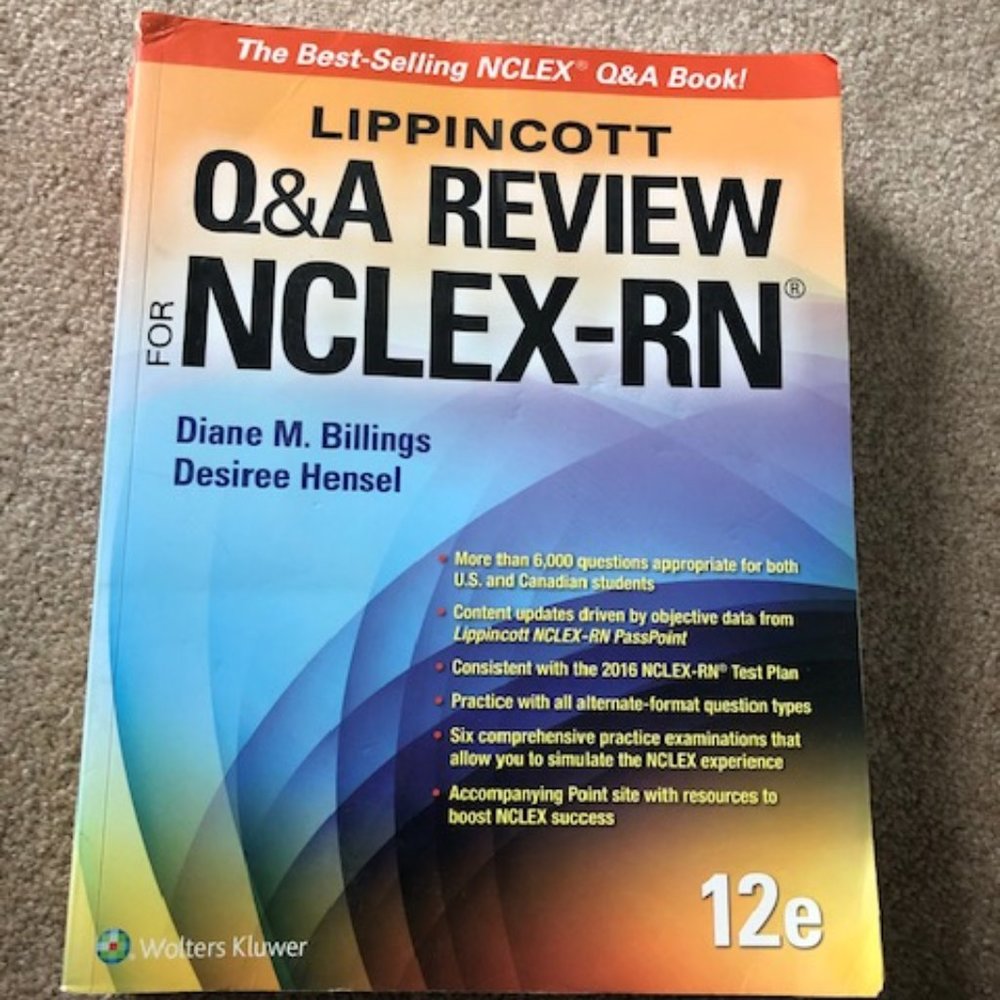 Lippincott NCLEX-RN review book 6000+ questions